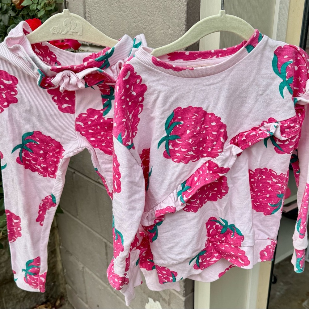 Pink Strawberry Kids Pajamas